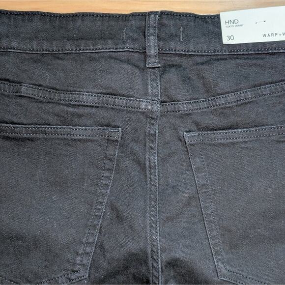 Warp And Weft HND Skinny Jean Shadow Black Size 30x34 - Picture 6 of 6